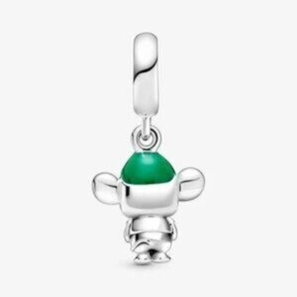 Pandora Mouse Charm with Green Hat - Picture 3 of 5